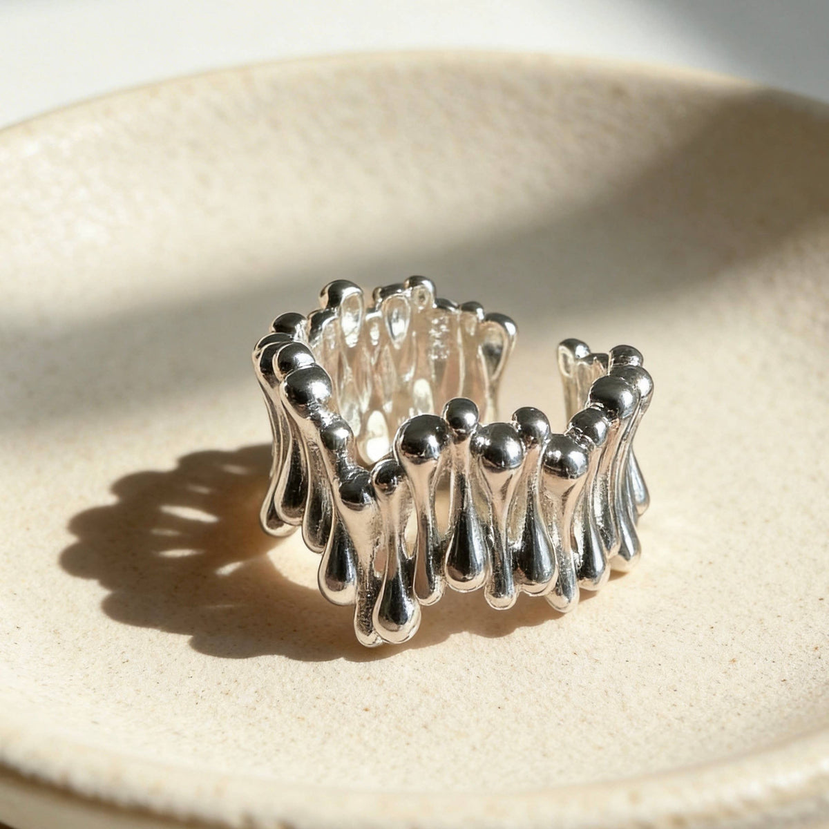 Aurea Jewelry - Silver Sculptural Statement Ring
