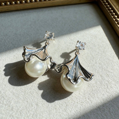 Aurea Jewelry - Ballet Skirt Pearl Drop Earrings