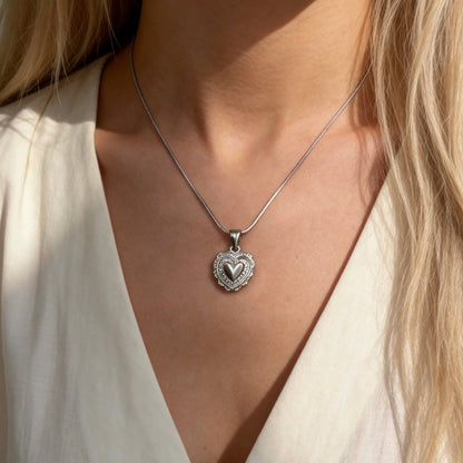 Aurea Jewelry - Stainless Steel Heart Pendant Necklace