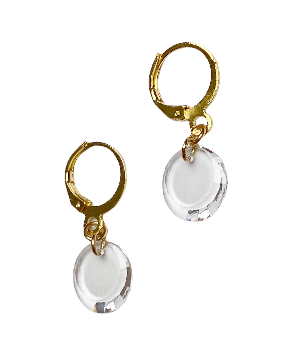 Gracie Rose Designs - Clear Swarovski Crystal Minimalist Bridesmaid Gift Earrings