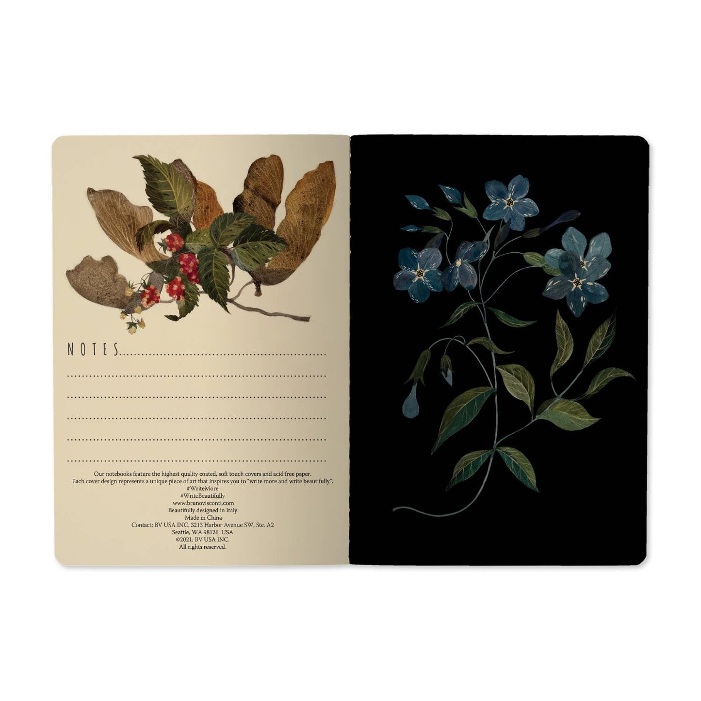 BV by Bruno Visconti - Forest Flowers Notebook