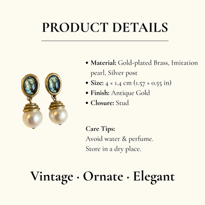 Aurea Jewelry - Vintage Pearl Drop Earrings