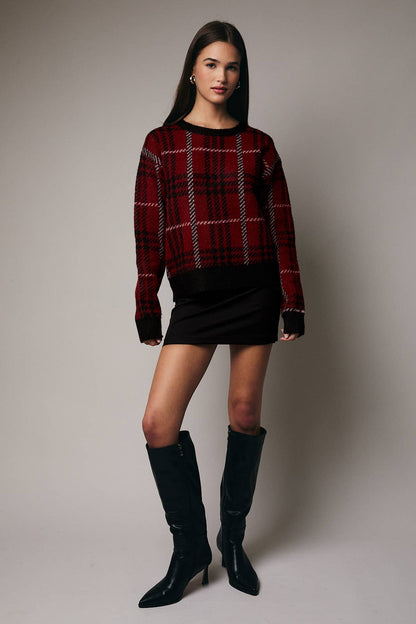 Sunday Edition Plaid Sweater
