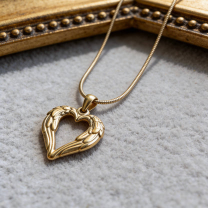 Aurea Jewelry - Gold Stainless Steel Heart Necklace