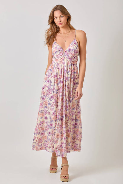 Mystree Floral Pleated Dress