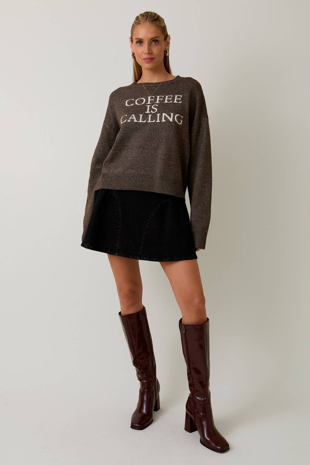 Sunday Edition 'COFFEE IS CALLING' SWEATER