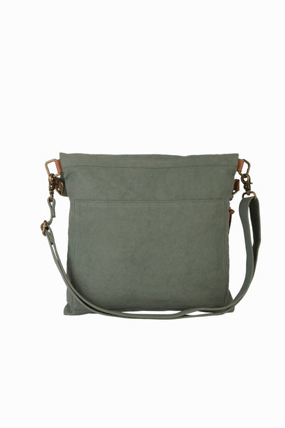 Mona B. - Fold-Over Aegean Up-Cycled Convertible Women's Tote Bag