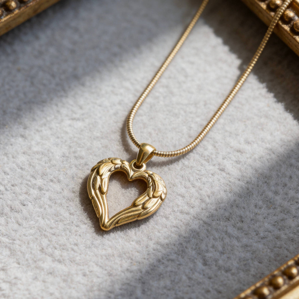 Aurea Jewelry - Gold Stainless Steel Heart Necklace