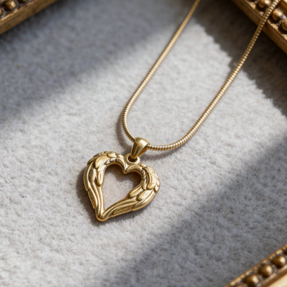 Aurea Jewelry - Gold Stainless Steel Heart Necklace