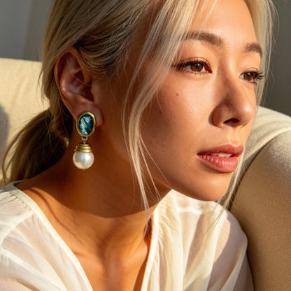 Aurea Jewelry - Vintage Pearl Drop Earrings