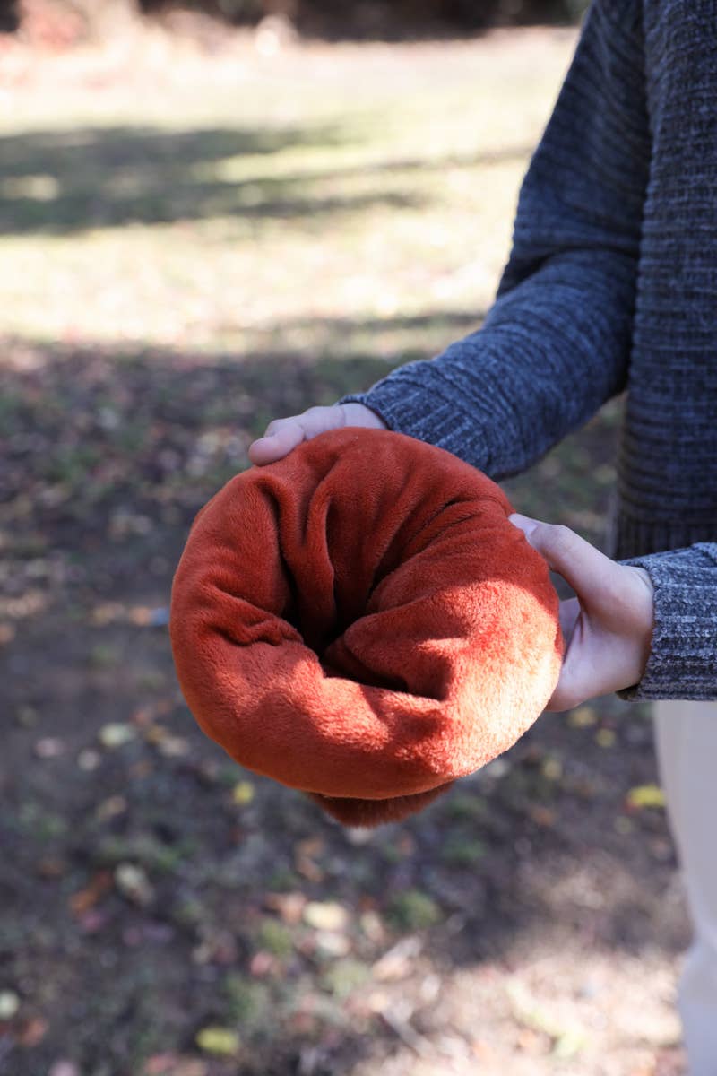 Rust Cable Knit Toque with Thermal Lining