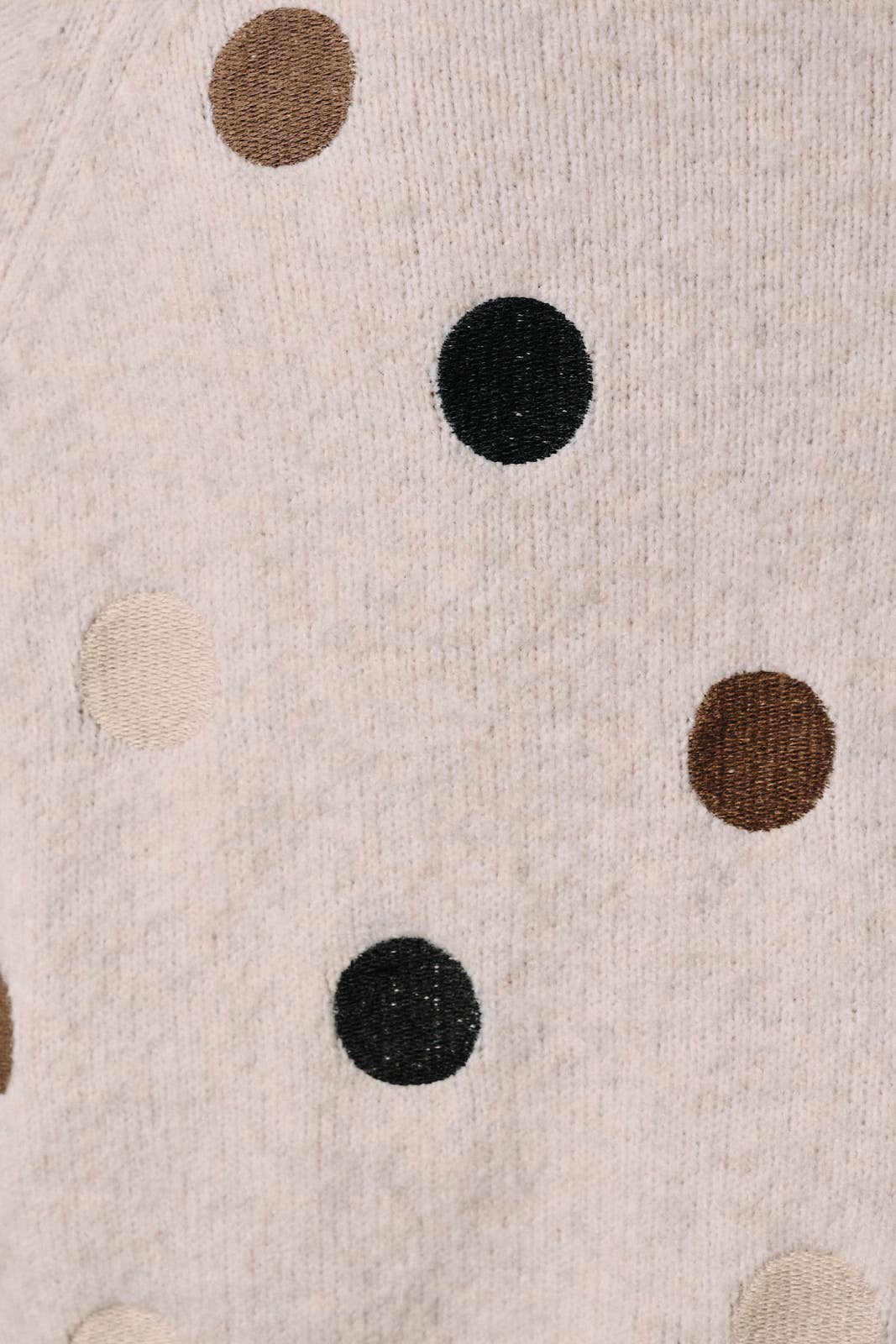 Sunday Edition by LE LIS - ROUND NECK RAGLAN HALF SLEEVE POLKA DOT SWEATER