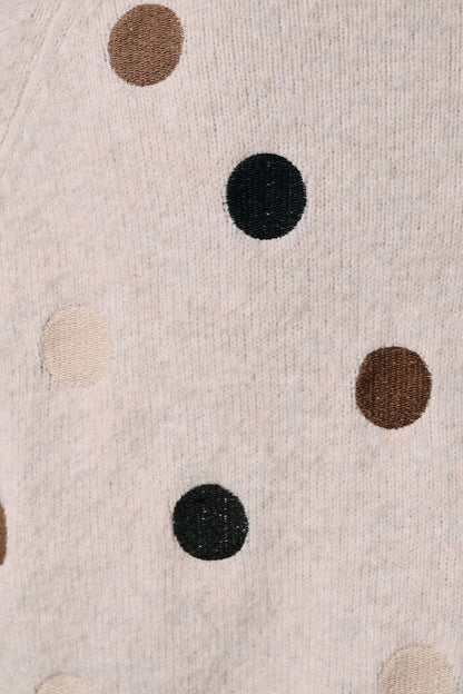 Sunday Edition by LE LIS - ROUND NECK RAGLAN HALF SLEEVE POLKA DOT SWEATER
