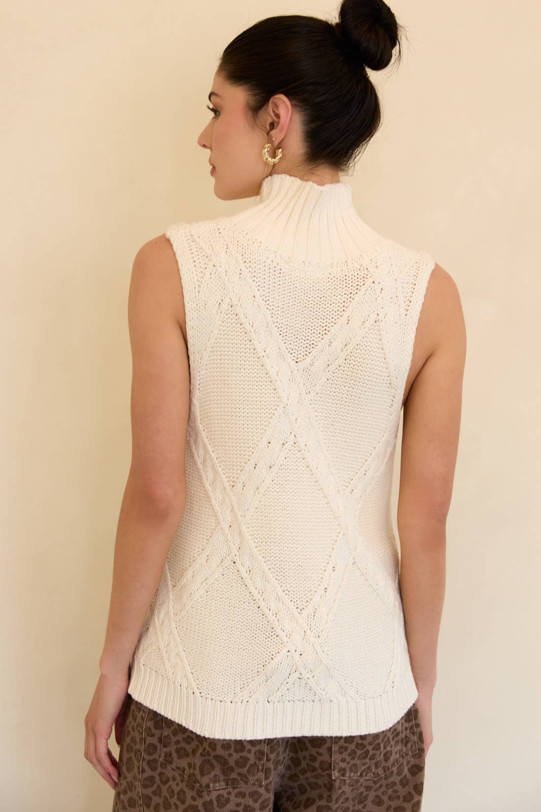 Sunday Edition Cable Knit Sweater Vest