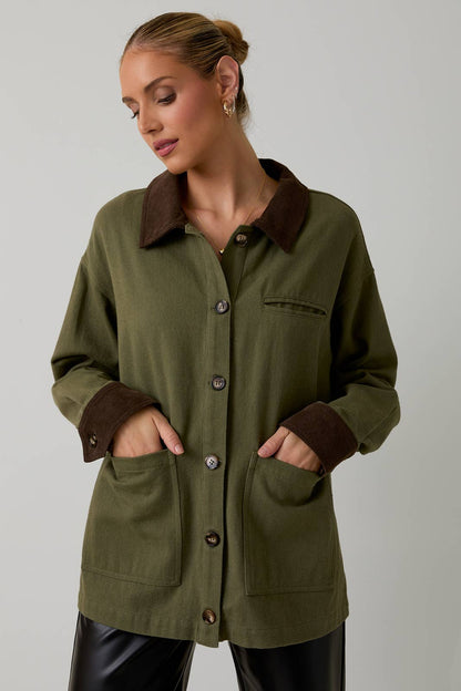 Sunday Edition Olive Barn Jacket