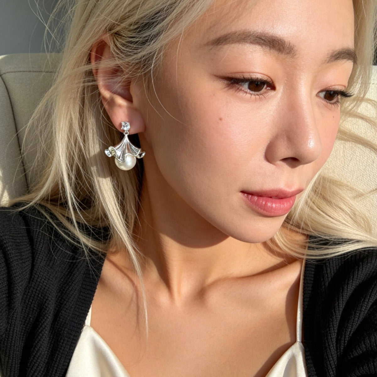 Aurea Jewelry - Ballet Skirt Pearl Drop Earrings