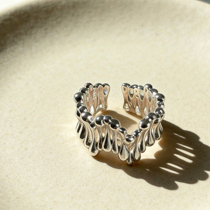 Aurea Jewelry - Silver Sculptural Statement Ring