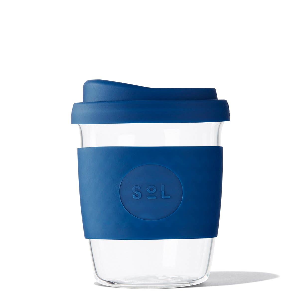 One Less - 8OZ Winter Bondi Blue Glass Travel Tumbler from SOL Cups