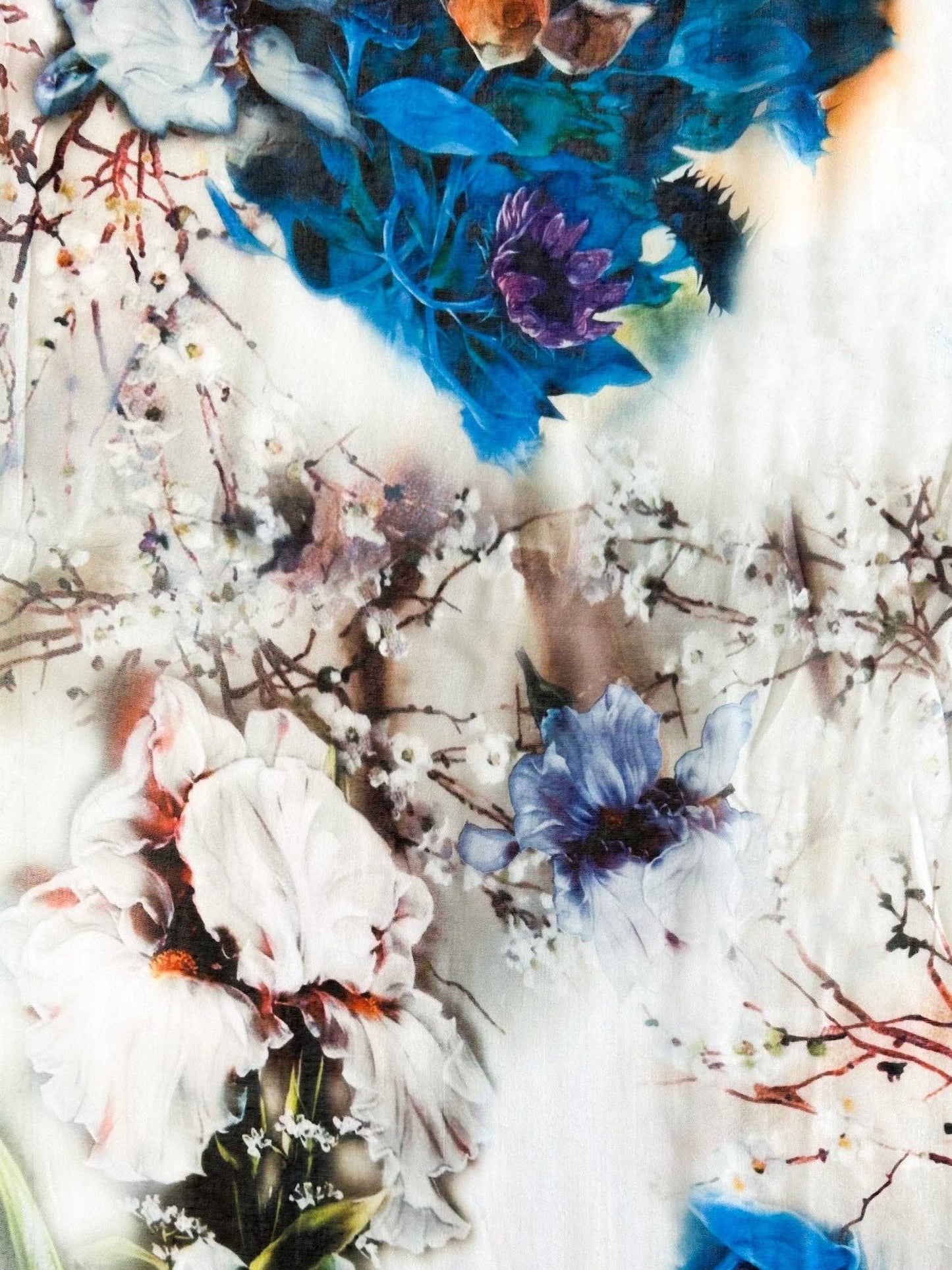 La-a SOLE - Melissa Cherry Blossom Scarf (A) | White