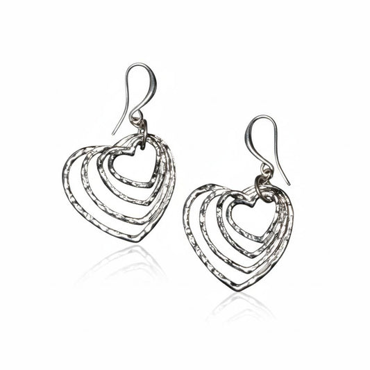 Suzie Blue Canada - Stacked Heart Earrings