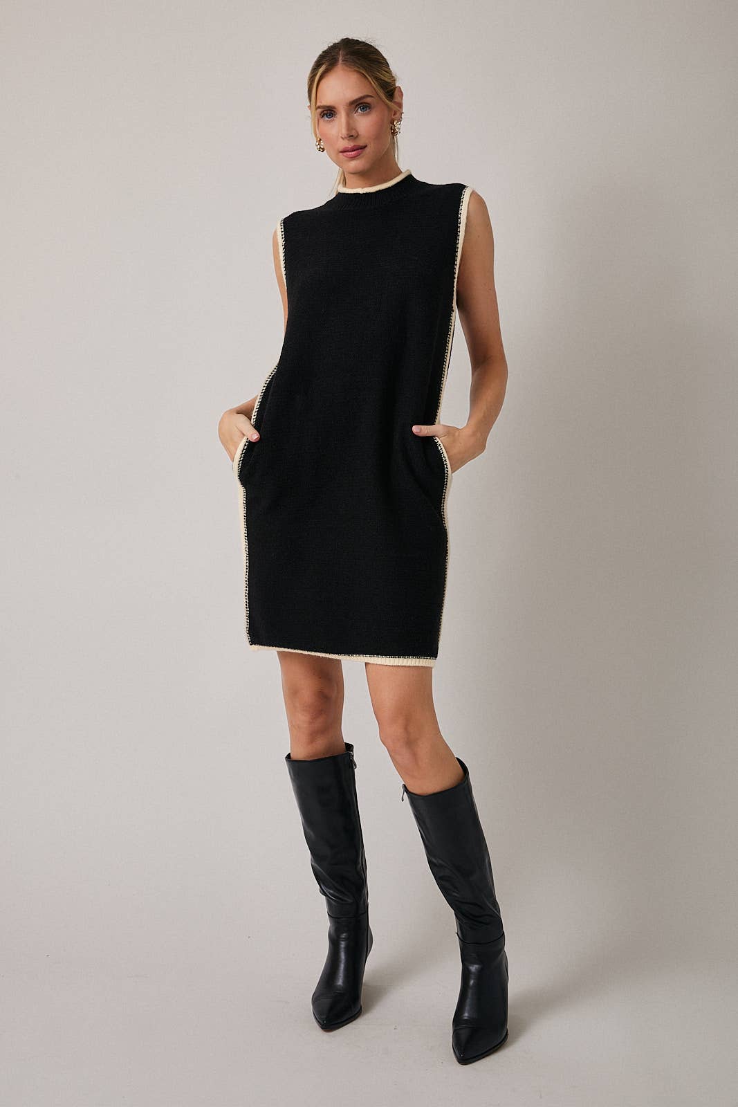 Sunday Edition Mockneck Sweater Dress