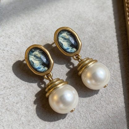 Aurea Jewelry - Vintage Pearl Drop Earrings