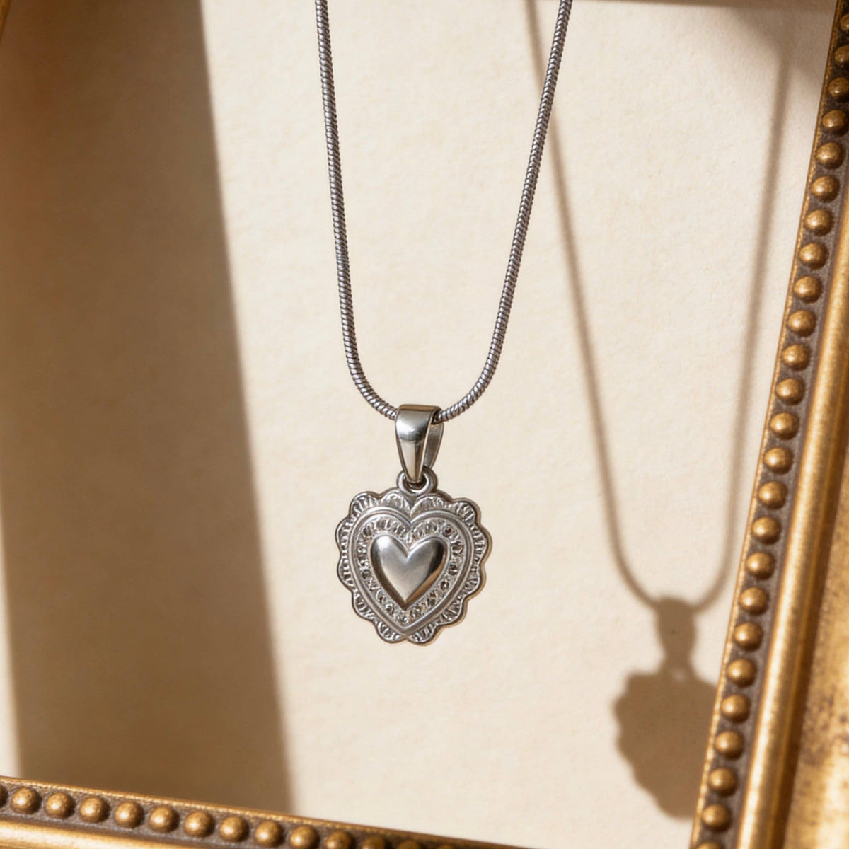 Aurea Jewelry - Stainless Steel Heart Pendant Necklace
