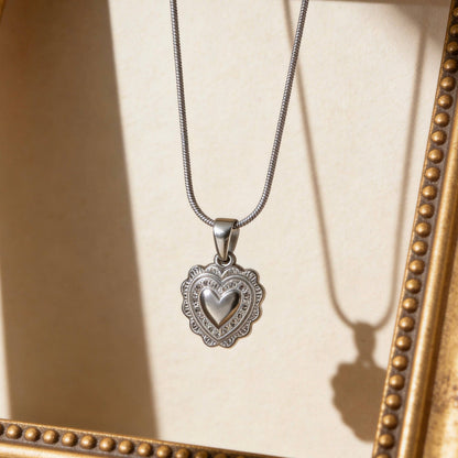 Aurea Jewelry - Stainless Steel Heart Pendant Necklace