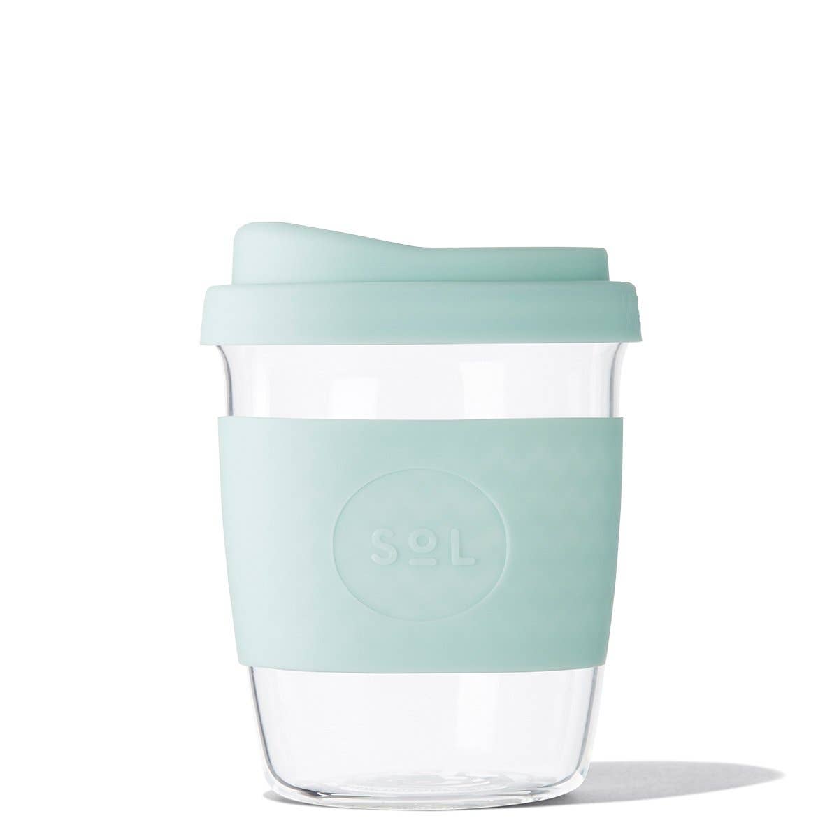 One Less - 8OZ Cool Cyan Glass Travel Tumbler from SOL Cups