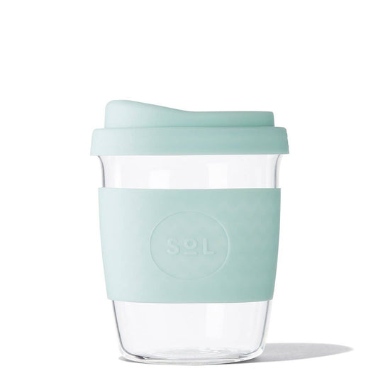 One Less - 8OZ Cool Cyan Glass Travel Tumbler from SOL Cups