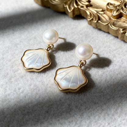 Aurea Jewelry - Dainty Pearl Mother-of-pearl Earrings