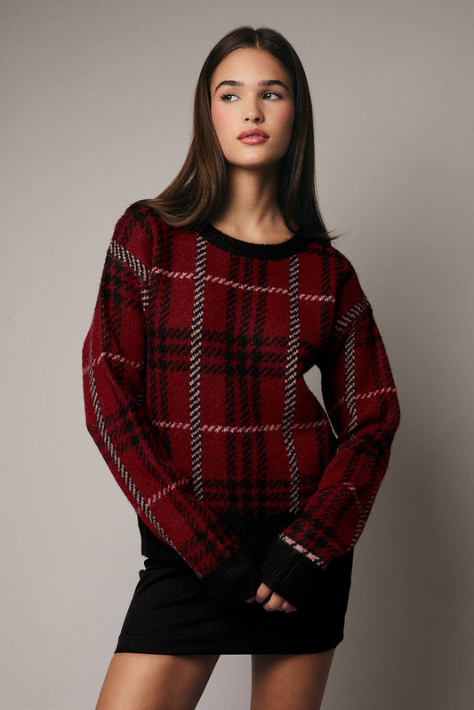 Sunday Edition Plaid Sweater