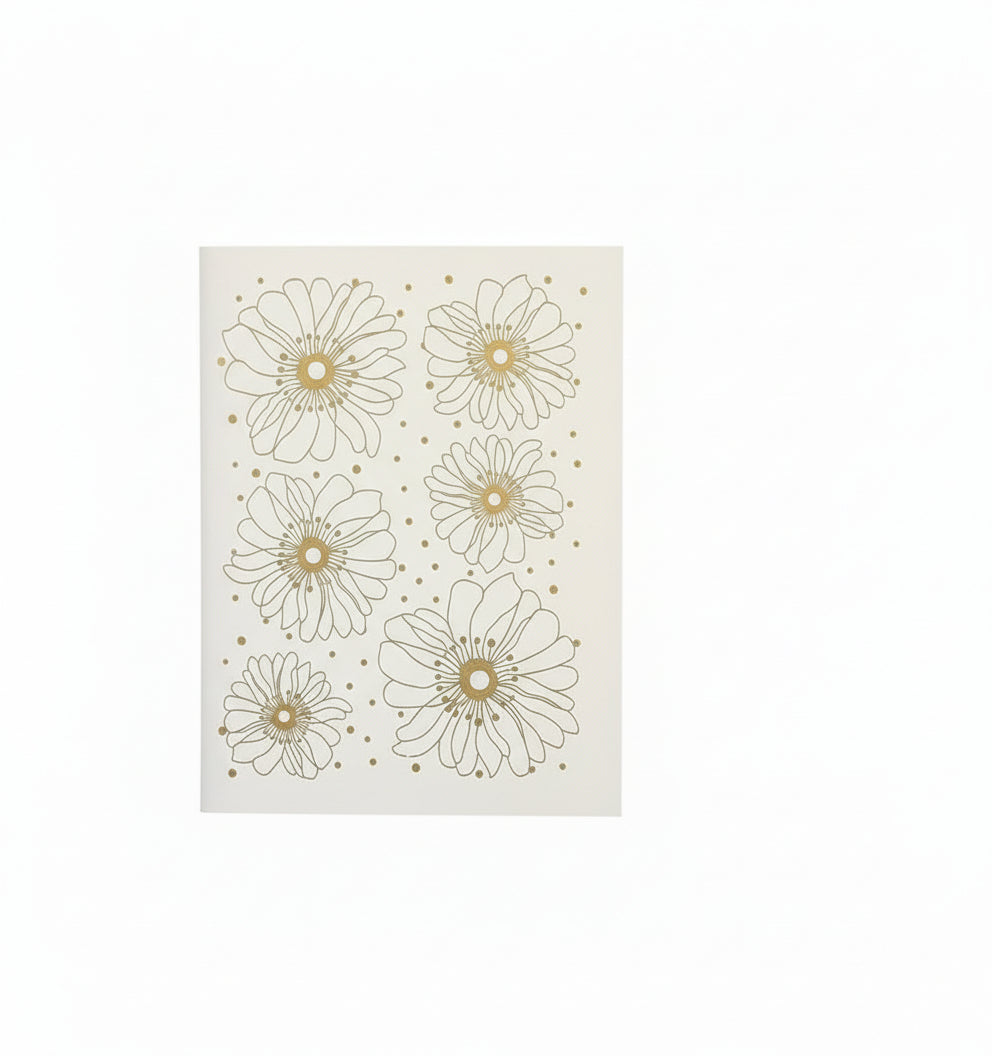 Artistry Cards Gold Botanical Leaves Pocket Notebook