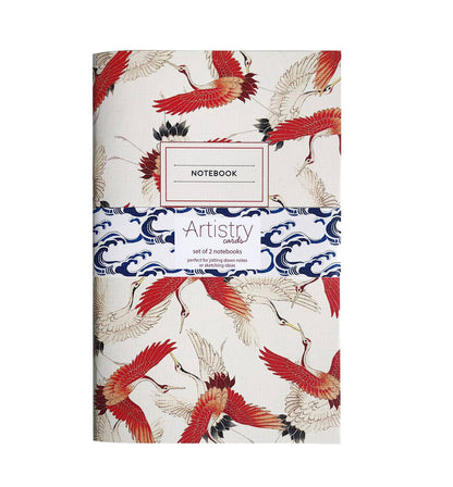 Vintage Cranes Notebook Blank