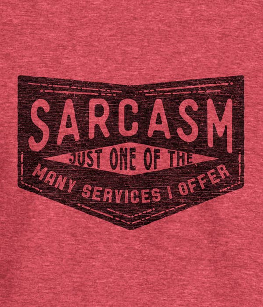 Mason Jar Label - Sarcasm: Unisex Red