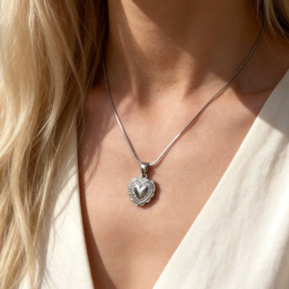 Aurea Jewelry - Stainless Steel Heart Pendant Necklace
