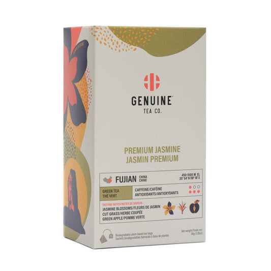 Genuine Tea - Pyramid Tea Bags - Premium Jasmine Green Tea