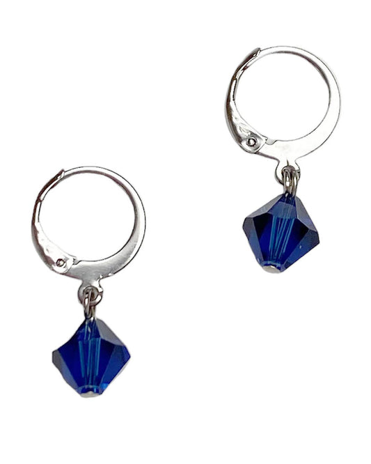 Gracie Rose Designs - Swarovski Blue Crystal Minimalist Bridesmaid Earrings