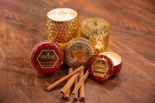 The SOi Company - Gilded Cinnamon 8oz Petite Shimmer Candle (GOLD)
