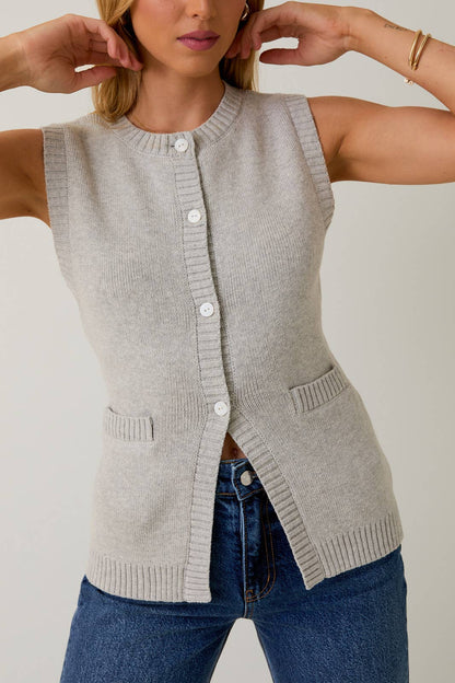 Sunday Edition Button Down Vest