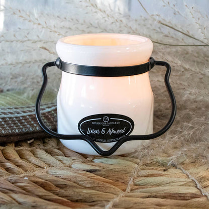 Milkhouse Candle Company - 5 oz Cream Jar Candle: Linen & Ashwood