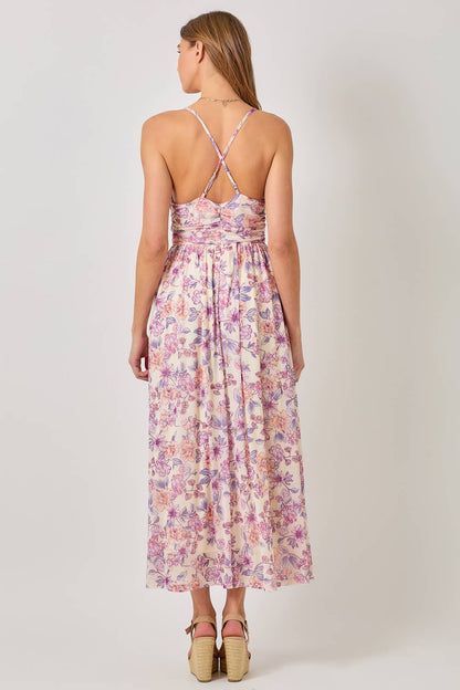 Mystree Floral Pleated Dress