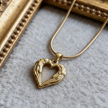 Aurea Jewelry - Gold Stainless Steel Heart Necklace