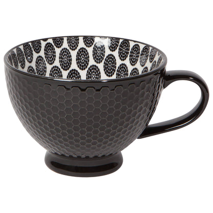 Danica Brands - Black Stamped Latte Mug 14 oz