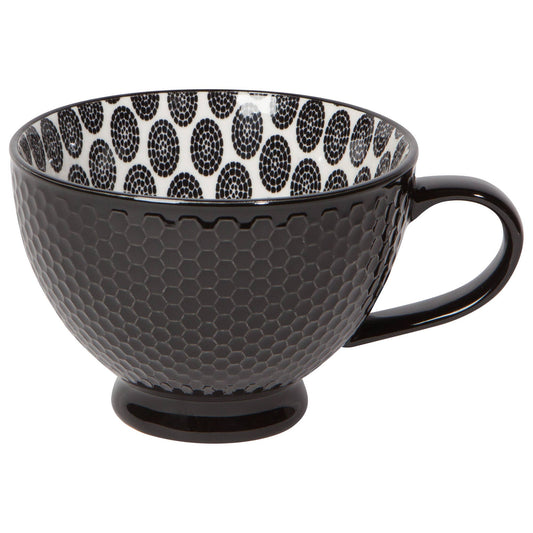 Danica Brands - Black Stamped Latte Mug 14 oz