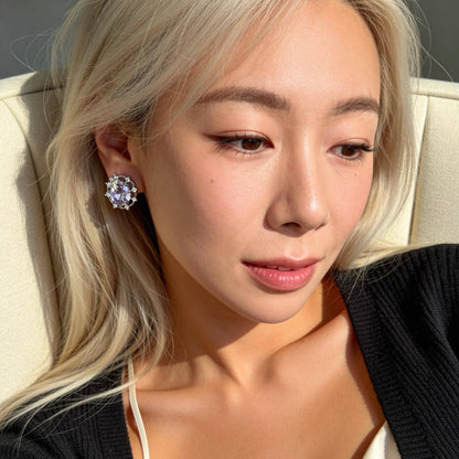 Aurea Jewelry - Lavender Crystal Studs