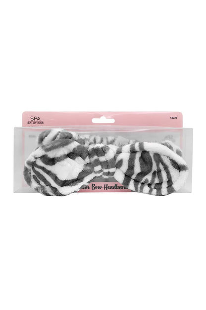 CALA Spa Solution Plush Headband Zebra