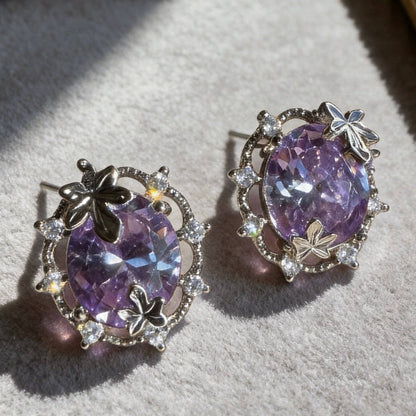 Aurea Jewelry - Lavender Crystal Studs