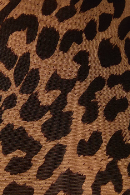 Sunday Edition Leopard Mesh Mockneck