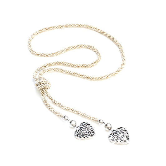 Suzie Blue Canada - Long Beaded Necklace With Hearts